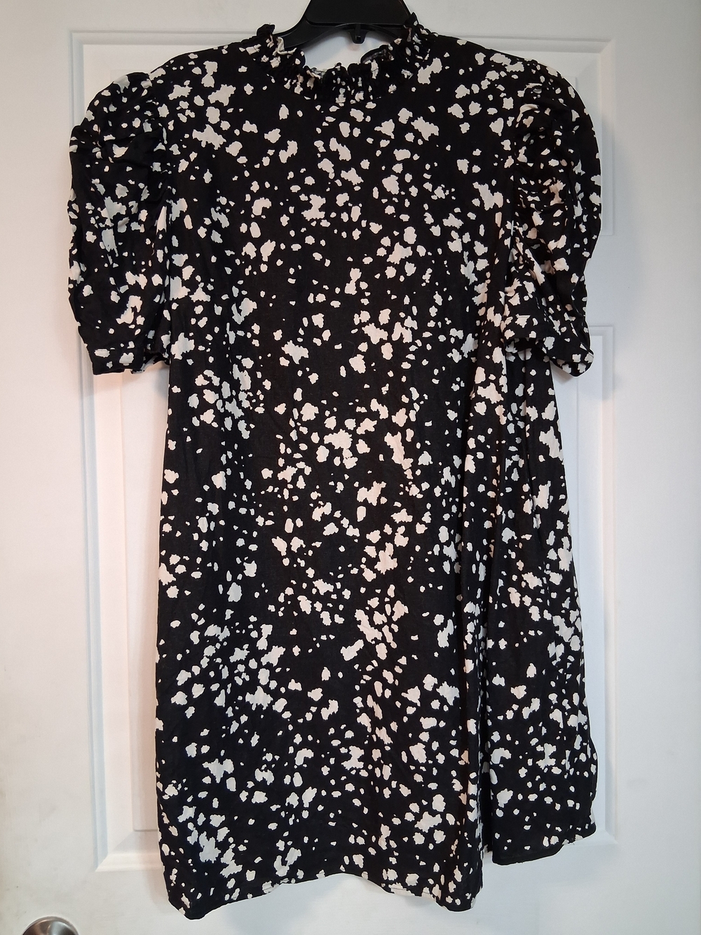 Who What Wear Black White Speckled Midi Dress Office Business Casual Sz Large - Picture 1 of 8
